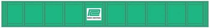 Decorated Plate Girder Bridge w/Code 100 Track -- Kit - Penn Central (jade green, wh, HO, Atlas Model Railroad Co. 70000034