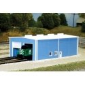 2-Stall Enginehouse -- Scale 40 x 80′ 12.2 x 24.4m (blue), N, Pikestuff 8007