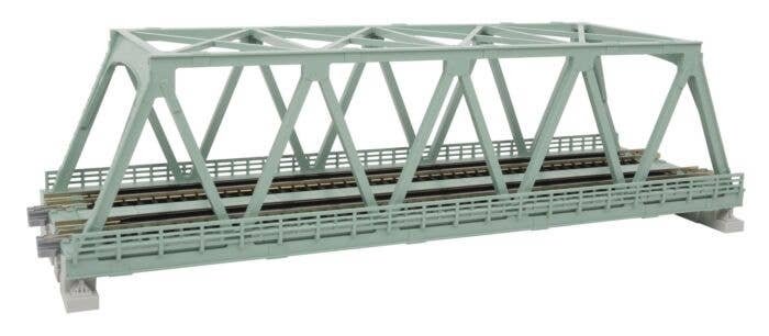 Double-Track Truss Bridge -- 9-3/4′ 24.8cm (light green), N, Kato USA Inc 20439