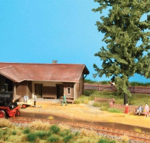 Station Platform Edge - Kit (Plastic) -- Wood Railroad Ties 17-1/8′ 43.4cm Total Length , HO, Brawa Modellspielwaren 94003