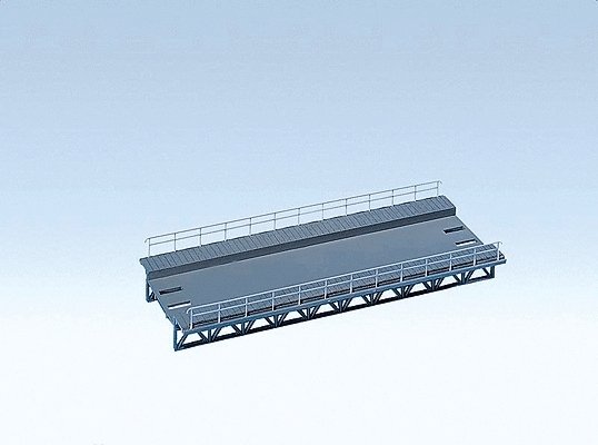 Bridge Track Bed for Marklin C-Track -- Straight 7-1/2′ 18.9cm Tall (Use w/470, 471 sold separately, HO, Faller Gmbh 120474