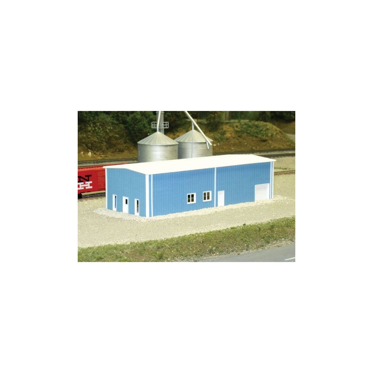 Pre-Fabricated Warehouse -- 30` x 80` (blue), N, Pikestuff 8003