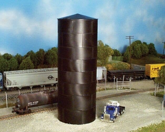 Peaked Top Water/Oil Tank -- Kit - Scale Height 60′ 18.3m, HO, Rix Products 505