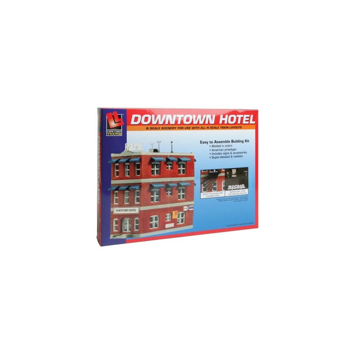 Downtown Hotel -- Kit, N, Life-Like Products 7482