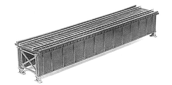 Deck-Girder Bridge with Open Deck -- Kit - 7 x 1-3/8` 18 x 3.5cm Scale 50` 15.2m, HO, Micro Engineering 75501