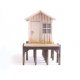 Fisherman`s Shanty -- Laser-Cut Wood Kit - 3-9/64 x 1-1/2 x 2-1/8` 8 x 3.7 x 5.4cm, HO, Walthers SceneMaster 4110