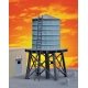 Wooden Water Tank pkg(3) -- Kit - Each: 4 x 2-3/8′ 10.1 x 6cm, HO, Walthers Cornerstone 3507