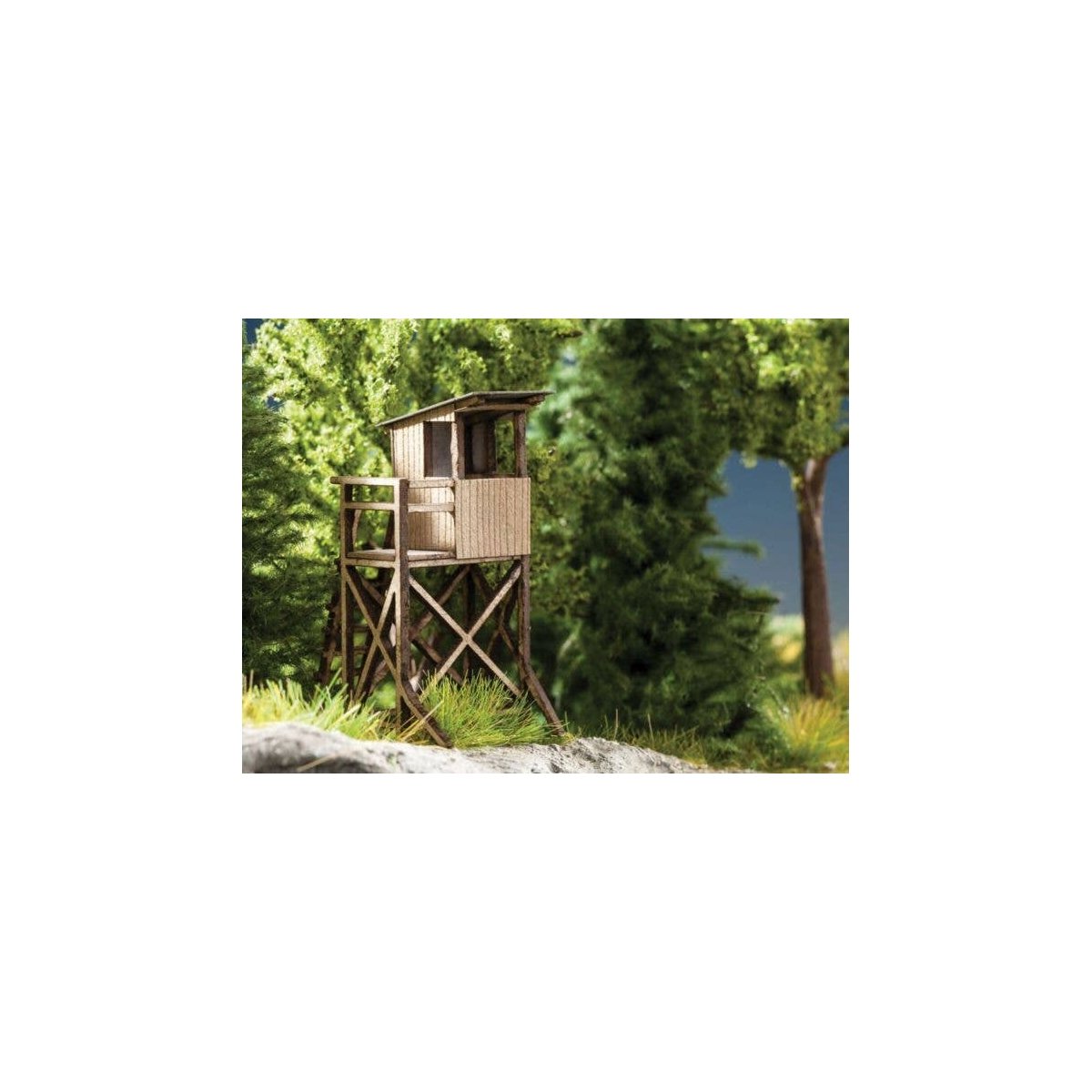 Elevated Hunting Blind/Hide -- Laser-Cut Kit, N, Noch Gmbh & Co 14633