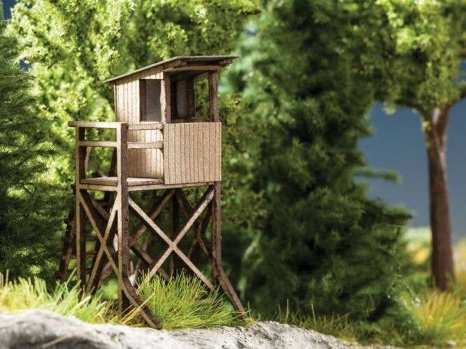 Elevated Hunting Blind/Hide -- Laser-Cut Kit, N, Noch Gmbh & Co 14633