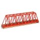 Single-Truss Bridge - 248mm 9-3/4′ -- Red, N, Kato USA Inc 20430