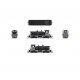 EMD NW2 - Standard DC - Stealth -- Santa Fe 2414 (Zebra Stripe, black, white), N, Broadway Limited Imports 9320