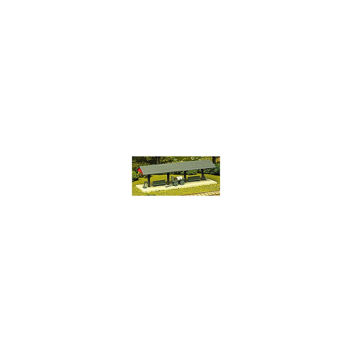 Station Platform - Kit -- 2-1/8 x 6-1/2′ 5.4 x 16.3cm, HO, Atlas Model Railroad Co. 707