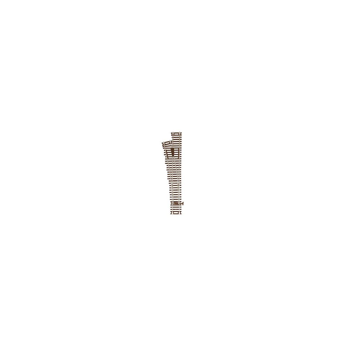 Code 83 Custom-Line(R) Turnout w/Nickel-Silver Rail & Brown Ties -- 4 Left Hand, HO, Atlas Model Railroad Co. 561