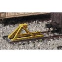 Track Bumper - Built-ups -- Yellow pkg(5), N, Walthers Cornerstone 2602