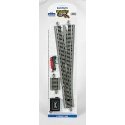 Turnout w/Nickel Silver Rail & Gray Roadbed - E-Z Track(R) -- 6 Turnout Right, HO, Bachmann Industries 44560