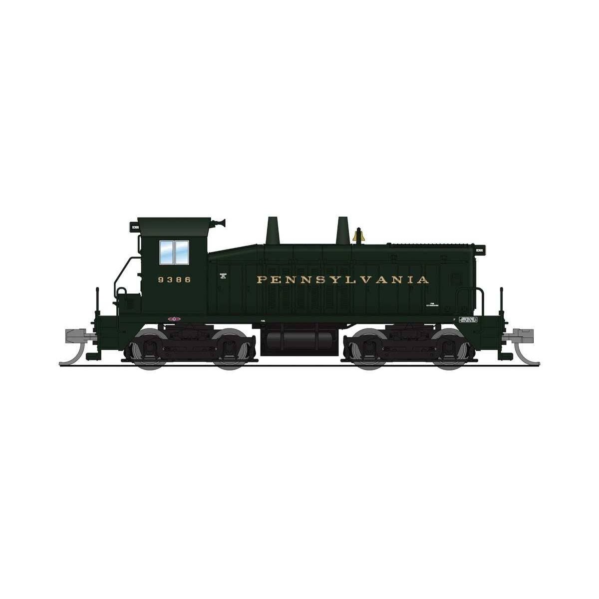 EMD SW7 - Sound and DCC - Paragon4(TM) -- Pennsylvania Railroad 9386 (Brunswick Green, yellow), N, Broadway Limited Imports 9346