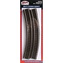 Code 83 Curved Snap Track -- 18′ Radius pkg(6), HO, Atlas Model Railroad Co. 532