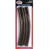 Code 83 Curved Snap Track -- 18′ Radius pkg(6), HO, Atlas Model Railroad Co. 532