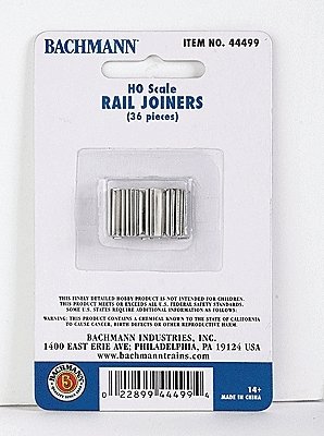 E-Z Track(R) Accessories -- Rail Joiners pkg(36), HO, Bachmann Industries 44499