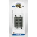 Straight Track w/Nickel Silver Rail & Gray Roadbed - E-Z Track(R) -- 4-1/2′ 11.4cm pkg(4), HO, Bachmann Industries 44514