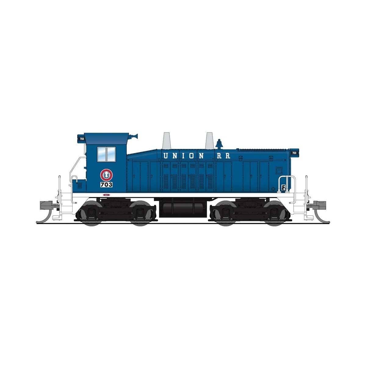 EMD SW7 - Sound and DCC - Paragon4(TM) -- Union Railroad 703 (blue, white, red), N, Broadway Limited Imports 9352