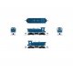 EMD SW7 - Sound and DCC - Paragon4(TM) -- Union Railroad 705 (blue, white, red), N, Broadway Limited Imports 9353