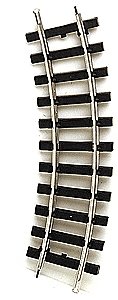 Steel Alloy Track w/Plastic Ties - Curved -- pkg(4), G, Bachmann Industries 94501