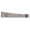 Code 75 Streamline Large Radius Turnout -- Right Hand, Electrofrog, HO, Peco SLE188