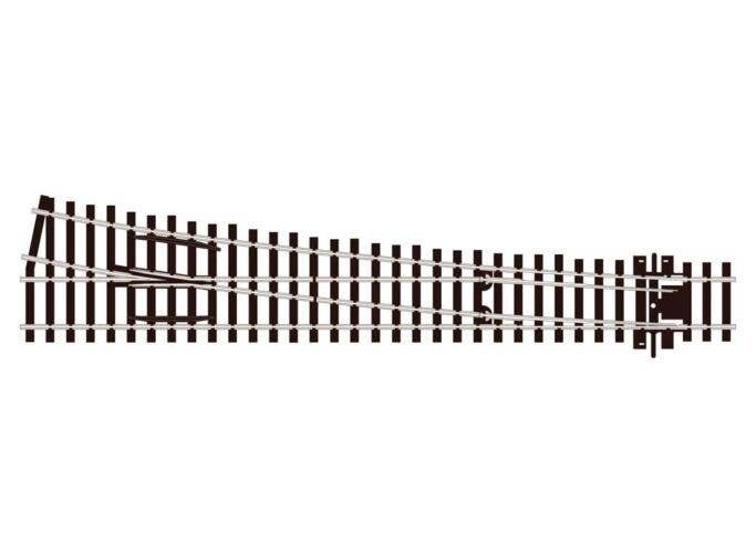 Code 75 Streamline Large Radius Turnout -- Right Hand, Electrofrog, HO, Peco SLE188