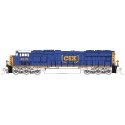EMD SD70M with Flat Radiators - DCC -- CSX 4697 (blue, yellow, Boxcar Logo), N, Kato USA Inc 1767616DCC