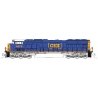 EMD SD70M with Flat Radiators - DCC -- CSX 4697 (blue, yellow, Boxcar Logo), N, Kato USA Inc 1767616DCC