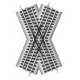 FasTrack(TM) Track w/Roadbed - 3-Rail -- 45-Degree Crossing, O, Lionel 612051