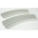 Unitrack CT Double-Track Superelevated Curve -- 45 Degrees, 15 & 16-3/8′ 38.1 & 41.4cm Radius, N, Kato USA Inc 20544