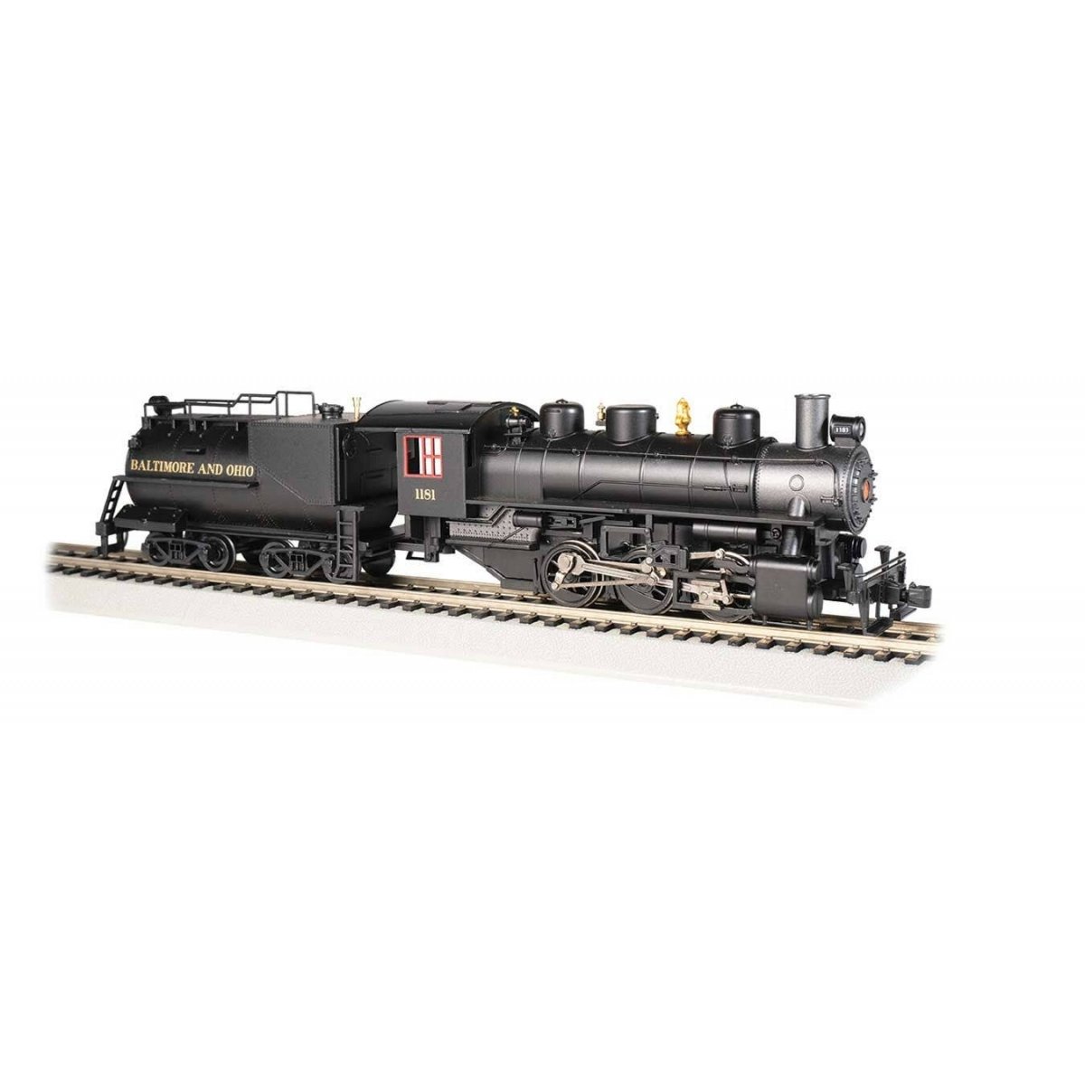 USRA 0-6-0 Switcher with Vanderbilt Tender - Standard DC -- Baltimore & Ohio 1181 (black, graphite), HO, Bachmann Industries 507