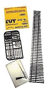 CVT Curvable Switch Kit -- Code 83 8 Left, HO, Central Valley 2881