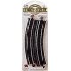 Curved Track w/Steel Rail & Black Roadbed - E-Z Track(R) -- 22′ Radius pkg(4), HO, Bachmann Industries 44403