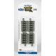 Straight Track w/Nickel Silver Rail & Gray Roadbed - E-Z Track(R) -- 3′ 7.6cm pkg(4), HO, Bachmann Industries 44512
