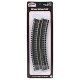 Code 100 Curved Snap-Track(R) Nickel-Silver Rail -- 15′ Radius (Black Ties) pkg(6), HO, Atlas Model Railroad Co. 831