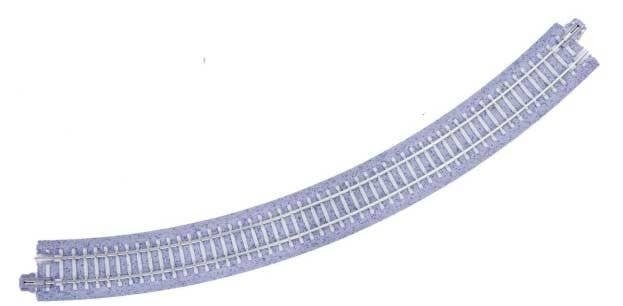 Curved Roadbed Track Section - Concrete Ties - Unitrack -- 45-Degree, 12-3/8′ 315mm Radius pkg(4), N, Kato USA Inc 20124