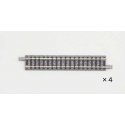Straight Track S99 - Fine Track -- 3-7/8′ 99mm pkg(4), N, TomyTec Co LTD 18056
