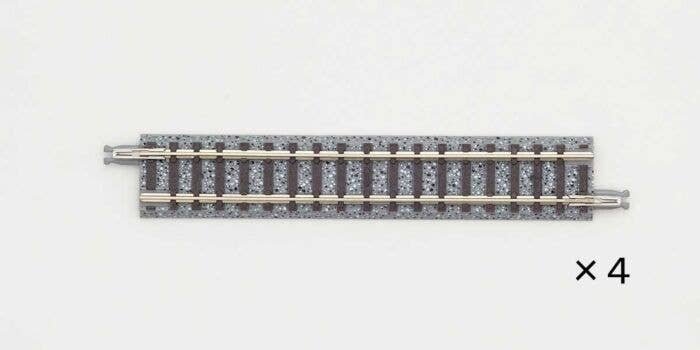 Straight Track S99 - Fine Track -- 3-7/8′ 99mm pkg(4), N, TomyTec Co LTD 18056