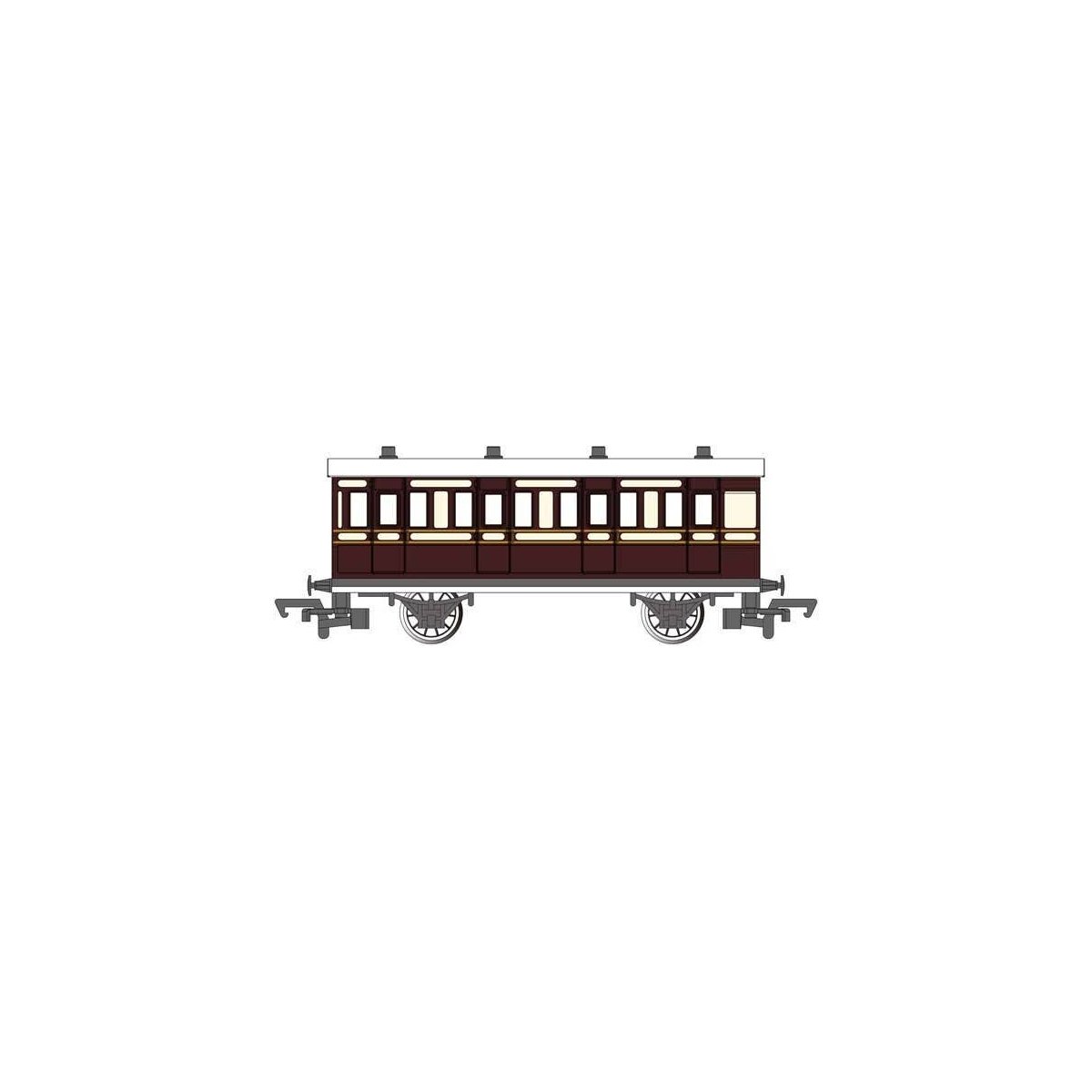 Thomas & Friends(TM) - Ready-to-Run -- Toby′s Musuem Brake Coach (brown, cream), HO, Bachmann Industries 76033