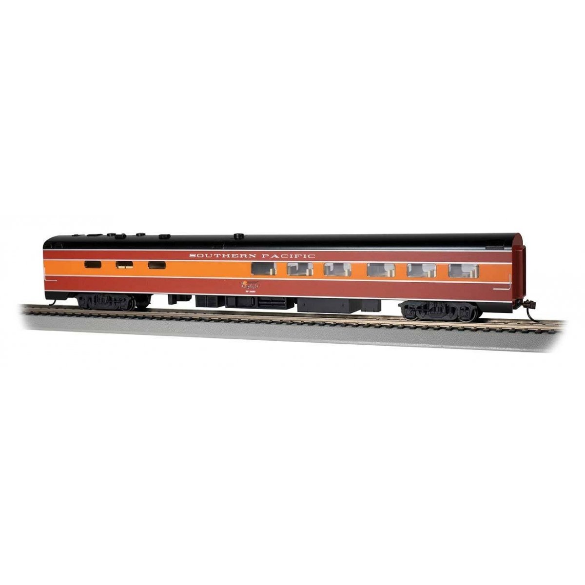 85′ Smooth-Side Diner - Ready to Run -- Southern Pacific 10267 (Daylight, orange, red, black), HO, Bachmann Industries 14806