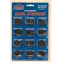 21st Century Track System(TM) Nickel Silver Rail w/Brown Ties - 3-Rail -- Rail Joiners - Blackened pkg(16), O, Atlas O 6092