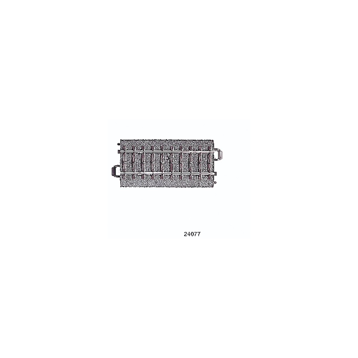 3-Rail C Track -- Straight - 3-3/64′ 7.7cm, HO, Marklin, Inc 24077