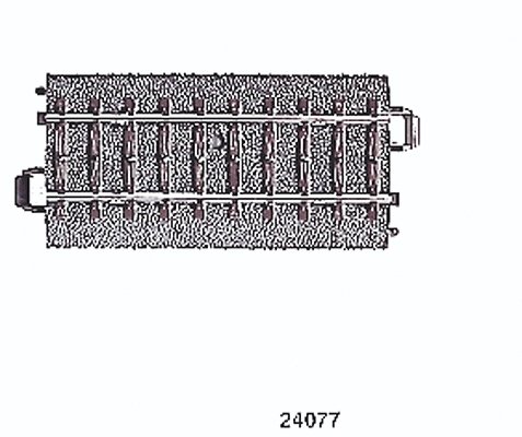 3-Rail C Track -- Straight - 3-3/64′ 7.7cm, HO, Marklin, Inc 24077