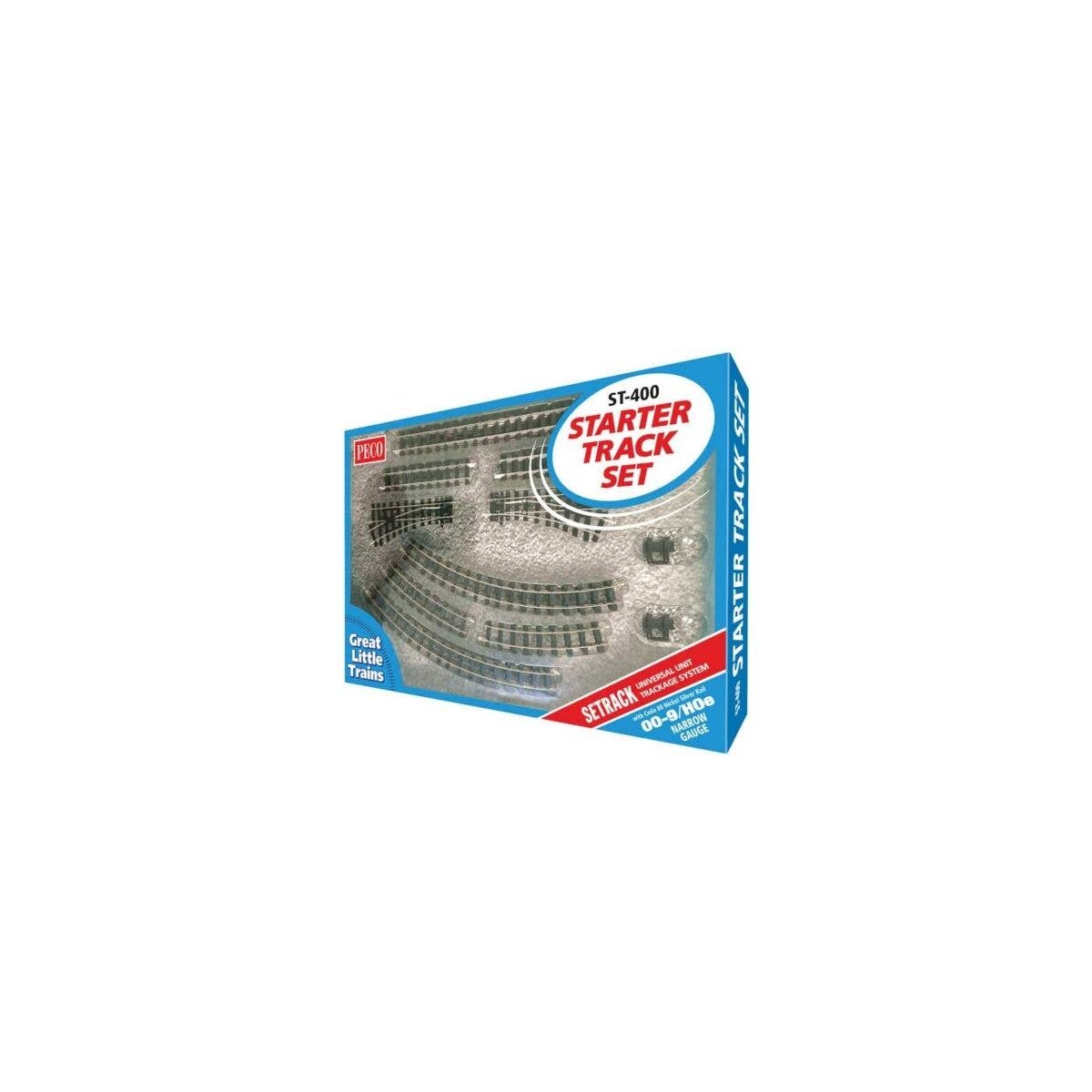 HOn30 - HOe Narrow Gauge Starter Track Set - Setrack -- Oval with Two Spurs, HOn30, Peco ST400
