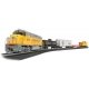Track King Train Set - Standard DC -- Union Pacific EMD GP40, 4 Cars, Wide-Vision Caboose, E-Z Track Oval(R) Spee, HO, Bachmann 