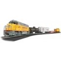 Track King Train Set - Standard DC -- Union Pacific EMD GP40, 4 Cars, Wide-Vision Caboose, E-Z Track Oval(R) Spee, HO, Bachmann 