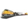Track King Train Set - Standard DC -- Union Pacific EMD GP40, 4 Cars, Wide-Vision Caboose, E-Z Track Oval(R) Spee, HO, Bachmann 
